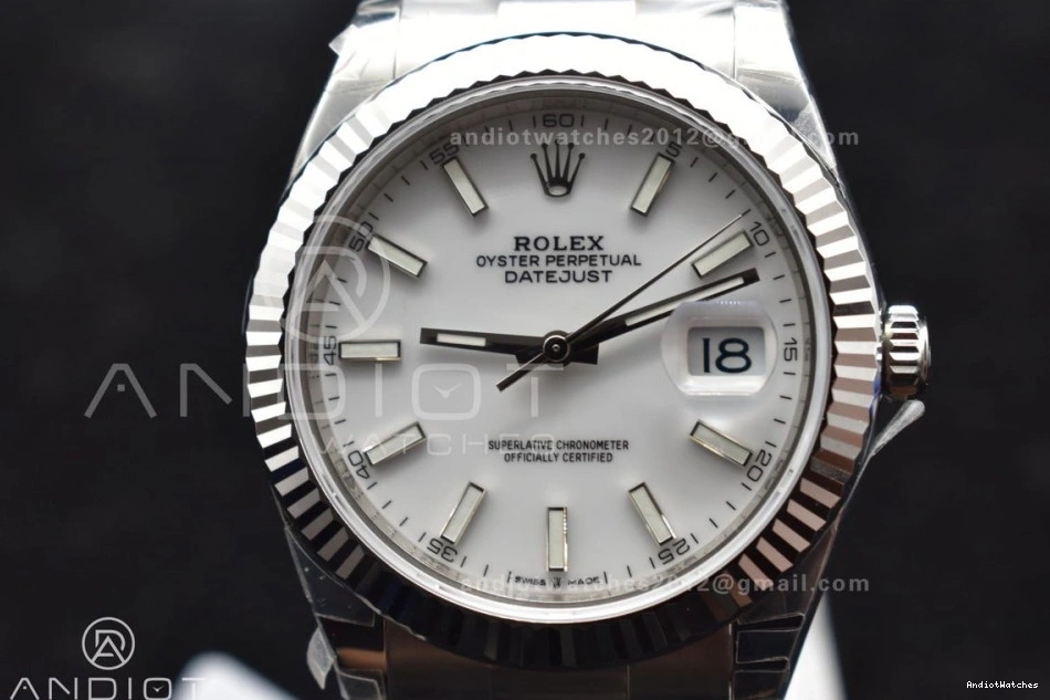Bracelet SS 41 on 126334 White VSF Dial 904L 1:1 Contemporary DateJust Best Edition VS Oyster 630 0122